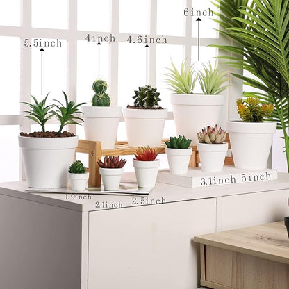Yishang 1.9 Inch Tiny White Terracotta Pots Pack of 72-Small Mini White Clay Pots with Drainage Holes Flower Nursery Terra Cotta Planter for Tiny Cactus,Herb,Succulent Plants,Crafts