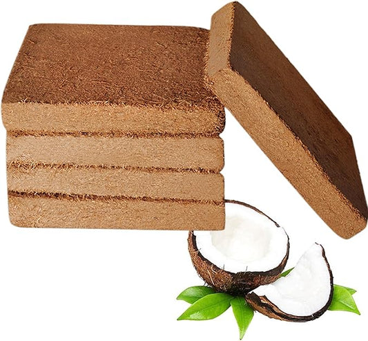 Coco Coir Brick, Coco Coir Brick 5Pcs Compressed Coconut High Expansion Coconut Soil 100g Organic Plant Soil for Planting, Gardening, Potting Herbs, Flowers