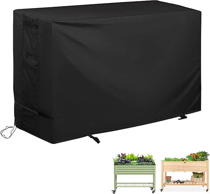 Outdoor Raised Garden Bed Cover for Best Choice Products 48 x 24 x 30 Inches Raised Garden Bed, Outdoor Planter Box Stand Cover for Mobile Elevated Wood Planter/Planting Bed