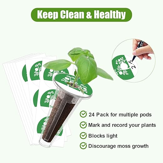 51 Pcs Grow Sponges and Nutrients for Hydroponics Plant Food Compatible with Aero Garden and All Brands - Seed Pods Lables and Indoor Plant Fertilizer for Indoor Garden Hydroponics Growing System