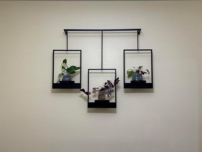 Wall Planters for Indoor Plants Wall Plant Holder Frame Plant Wall Hanger Window Plant Hanger for Livingroom Entryway (2)