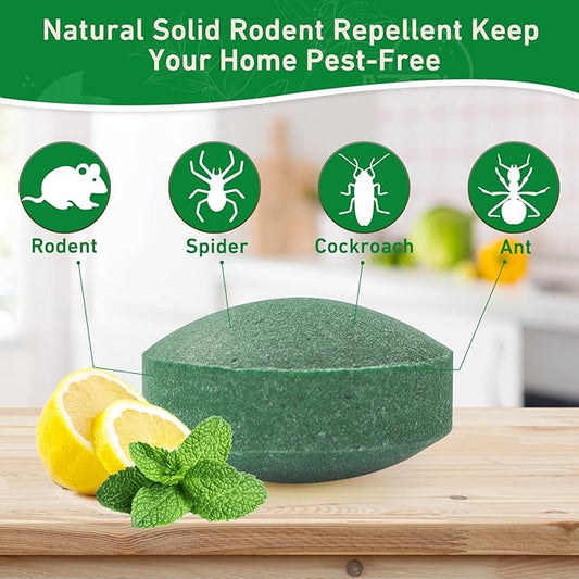 Mouse Rodent Repellent, 48 Pack Peppermint Oil for Mice, Mouse, Rats, Squirrel, Pest Control Indoor & Outdoor Use, Natural Deterrent Replace Trap Poisoning Family & Pet Safe Green