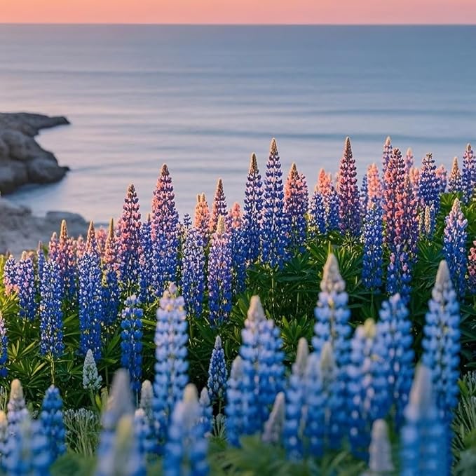 500+ PCS Russell Lupine Seeds Mix Color Wildflower Perennial Giant Lupine Seeds Colorful Plants for Planting
