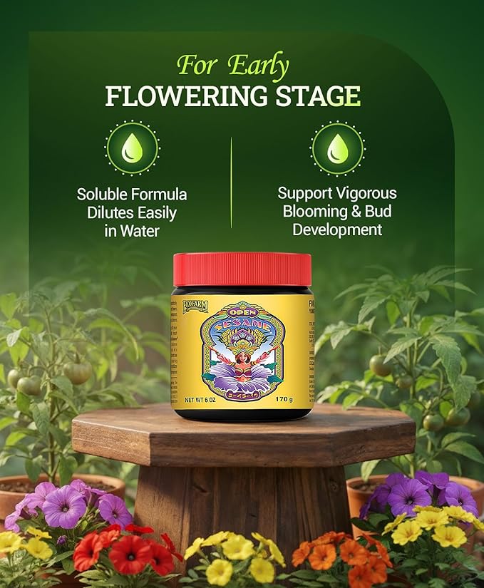 FoxFarm Soluble Trio Pack - Open Sesame, Beastie Bloomz, Cha Ching - Supports Flowering, Blossom & Late-Stage Fruiting - Bloom Booster Fertilizer for Hydroponic & Conventional Growers - 3 x 6 oz