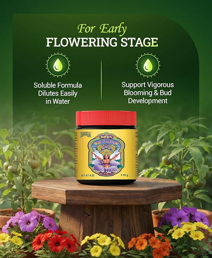 FoxFarm Soluble Trio Pack - Open Sesame, Beastie Bloomz, Cha Ching - Supports Flowering, Blossom & Late-Stage Fruiting - Bloom Booster Fertilizer for Hydroponic & Conventional Growers - 3 x 6 oz