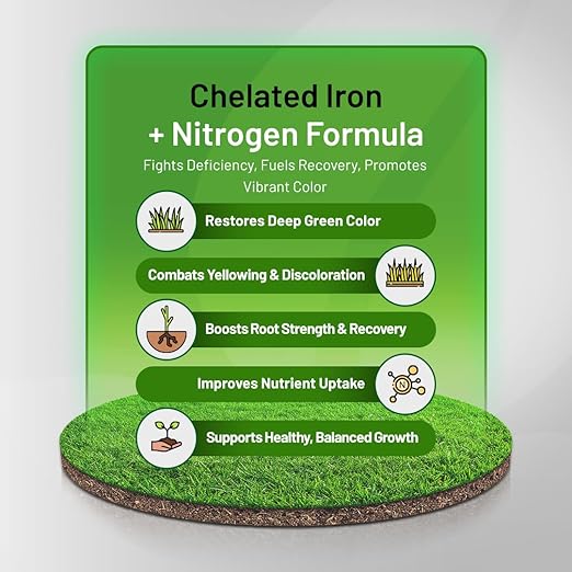 Covington Chelated Liquid Iron Concentrate (2.5 Gallon) Lawn & Garden Liquid Iron & Nitrogen Supplement for Plants, Shrubs & Trees, Treats Deficiency, Discoloration, Stunted Growth & Root Stress