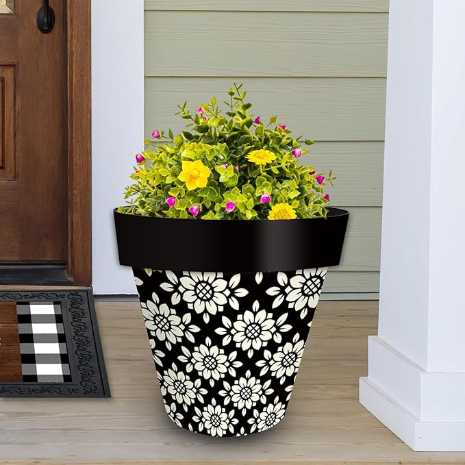 Briarwood Lane Geometric Floral Large Planter