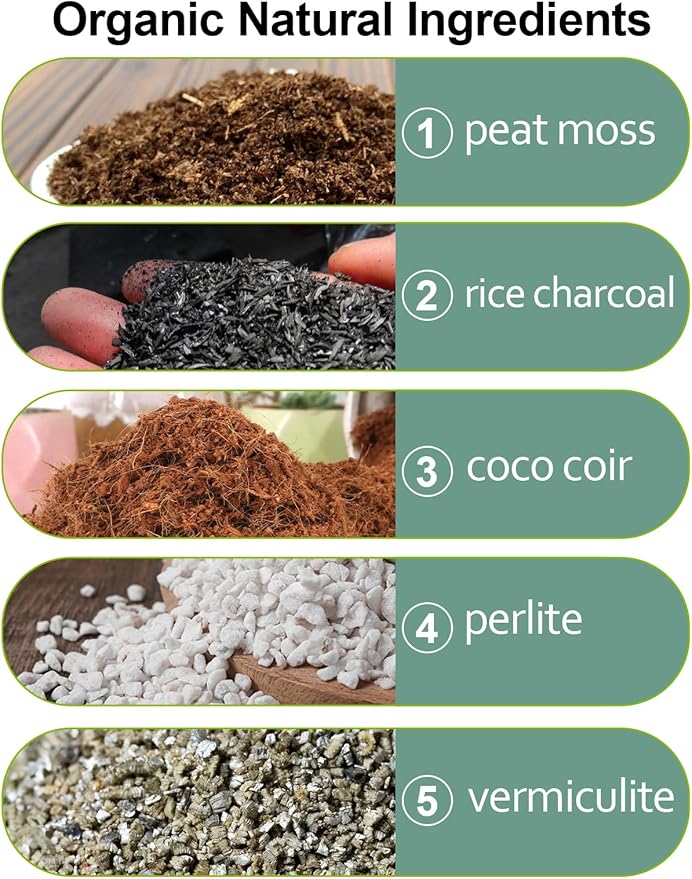 Sphagnum Peat Moss, Natural Bonsai Potting Mix, Succulent and Cactus Potting Soil, Organic Garden Growing Soil Amendment and Media, for Flowers, Vegetables, Herbs, Orchid, Indoor Houseplant, 3qt