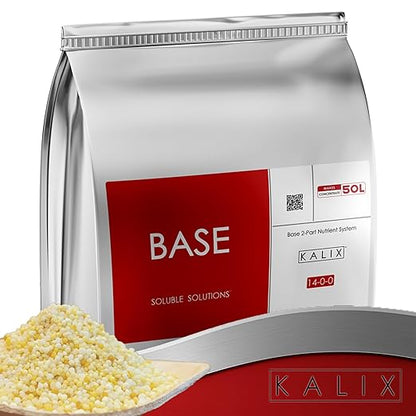 KALIX Base 14-0-0 | Hydroponic Calcium-Nitrogen Fertilizer | Fully Soluble Formula for Veg & Bloom Support | Iron Chelated | Stock Tank Ready | 2-Part System | 25lb