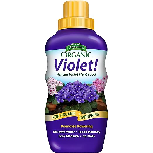 Espoma Organic Violet! 8-Ounce Concentrated Plant Food – Plant Fertilizer and Bloom Booster for All Violets and Indoor Flowering Plants. Promotes Vigorous Growth and Blooming. Pack of 2