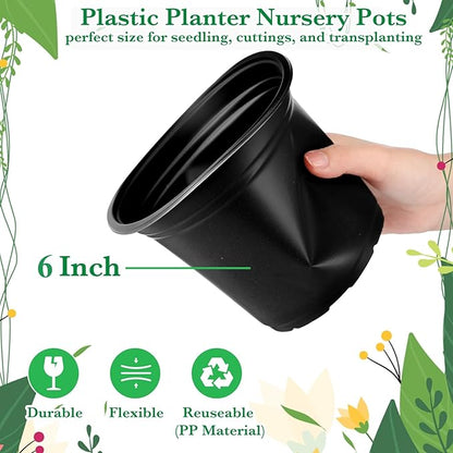 Hushee 1500 Pcs Plastic Plants Nursery Pots - Seed Starting and Seedling Planters With Drainage Holes for Indoor Outdoor Flower Transplanting