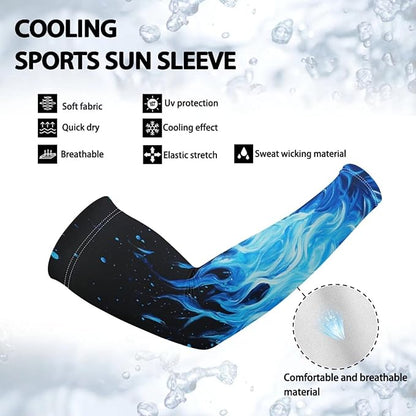 Binienty Unisex Arm Sleeves for Driving, Golf, Cycling, Sports, UV Protector Cooling Arm Sleeves Cover