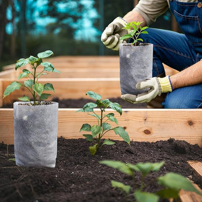 Belit 50 Pcs Non-Woven Plant Nursery Bags, Seedling Pots Container for Vegetable, Flower, Starting saplings, Plant Grow (11.6"x11.2")