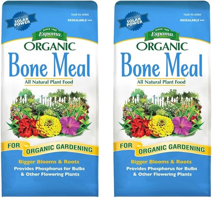 Espoma Organic Bone Meal Fertilizer 4-12-0. All-Natural Plant Food Source of Nitrogen and Phosphorus for Organic Gardening. for Bulbs & Other Flowering Plants. 4 lb. Bag; Pack of 2