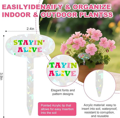 9Pcs Funny Plant Stakes, Plant Markers, Garden Plant Decor, Garden Decor, Plant Accessories, Funny Plant Decor Markers, Plant Lover Gift