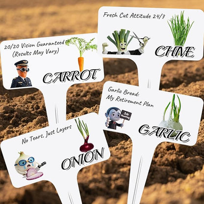 Whimsical Vegetable Character Garden Markers-13Pcs Garden Labels,Toddler Kids Gardening Set Accessories,Durable Waterproof Signs for Outdoor，Housewarming Gift for Plant Lovers