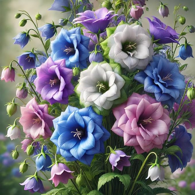 Seeds Canterbury Bells Double Mix/Bellflower/Biennial Flowers
