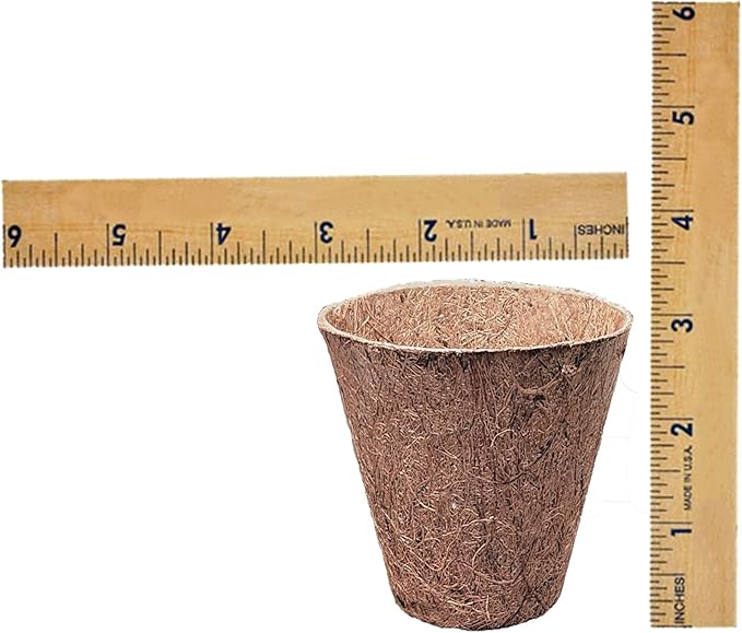 Deepthi 3-Inch Coco Coir Nursery Pots – Pack of 12 Biodegradable Seed Starter Cups – Organic Coir Peat Pots for Seedlings, Herbs, Indoor/Outdoor Gardening – Eco-Friendly Planting Pots