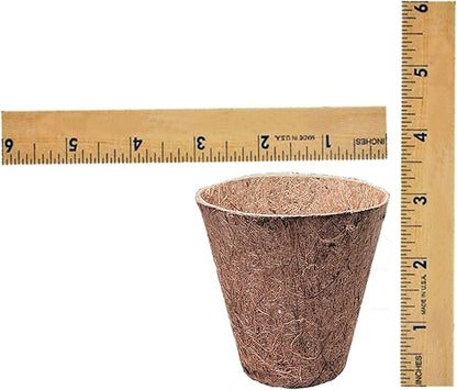Deepthi 3-Inch Coco Coir Nursery Pots – Pack of 12 Biodegradable Seed Starter Cups – Organic Coir Peat Pots for Seedlings, Herbs, Indoor/Outdoor Gardening – Eco-Friendly Planting Pots