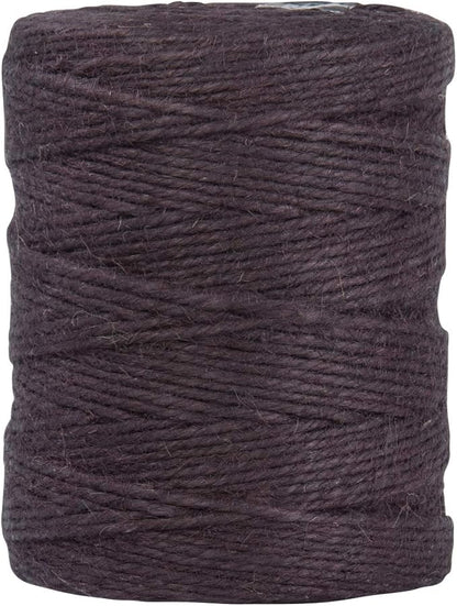 Rayher 4-Fold Natural Jute Thread, for Decorations and Gardening Work, Dark Brown 3.5 mm, 280m Spool