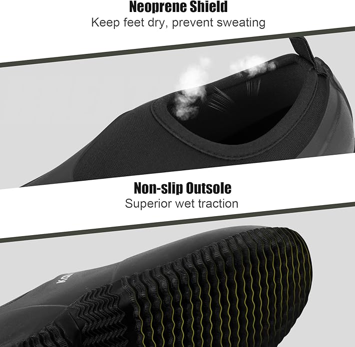 Kalkal Men's Rain Boots, Waterproof Garden Shoes, Neoprene Rubber Footwear for Camping, Lawn Care, Gardening and Yard Work(Size 6-14)