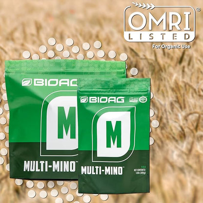 BioAg Multi-Mino Organic Micronutrient Fertilizer, Amino Acid Complexed Micronutrient Fertilizer (4 lbs)