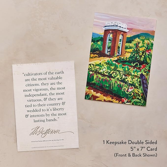 Burpee 'Thomas Jefferson’s Revolutionary Garden' Seed Collection – 8 Heritage Vegetable & Flower Varieties with Plant Labels & Monticello Keepsake Card