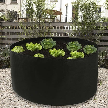 Firlar 2 Pack Raised Garden Bed, Fabric Raised Planting Bed, Breathable Garden Grow Bags Round Planter Box for Herb, Flowers and Vegetables, 46 x 22 inch