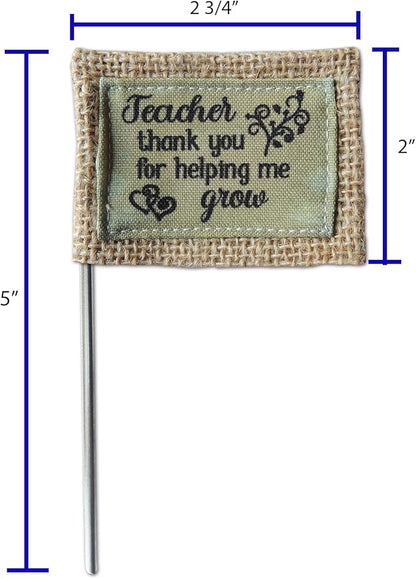 Abbey & CA Gift Teacher Thank You Flag Flower Pick