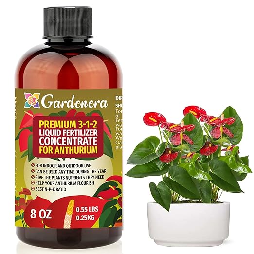 𝐁𝐄𝐒𝐓𝐒𝐄𝐋𝐋𝐄𝐑 Premium Liquid ANTHURIUM Fertilizer - 3-1-2 Concentrate for Indoor Plants and Flowers - Organic Plant Food - [8oz]