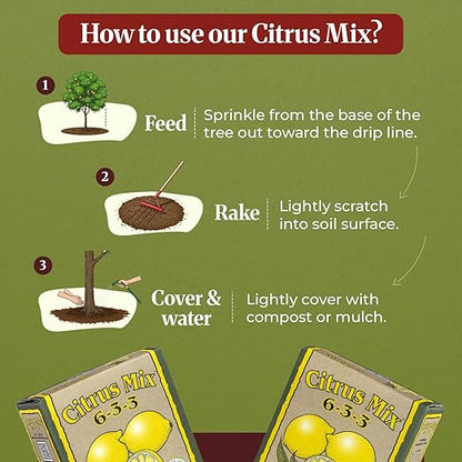 Down To Earth Citrus Mix 6-3-3 & Acid Mix 4-3-6 Fertilizer Bundle | Organic Plant Food for Citrus, Blueberries & Acid-Loving Plant | Nutrient-Rich Soil Amendment for Garden & Potted Plants | 5 lb Each