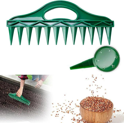 Grass Seed Spreader Hand Held Seed Planter Set,Fertilizer Dispenser for Garden Lawn Seed Salt Ice Melt Earth Food, Seed Shaker Planting Tool Mini Seed Spreader for Planting,Courtyard, Farm