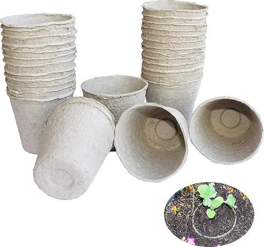 Nursery Peat Pots, Seed Starting Planters, Seed Starter Cups, Seed Germinating Plant Nursery Pots (40 Pieces)