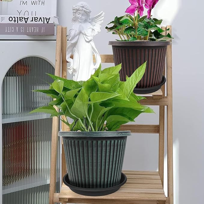 1 Pack of 26 inch Plant Saucer, Large Plant Tray, Heavy Sturdy Plant Drainage Tray for Indoors, Bird Bath Bowls, Sturdy Plastic Pot Tray for Planter (Black)