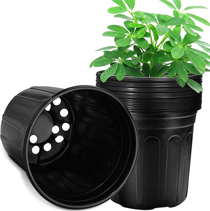 RAOOKIF 2 Gallon Pots for Plants, Flexible 1/2/3/5 Gallon Nursery Pots with Drainage, 2 Gallon Plant Pots