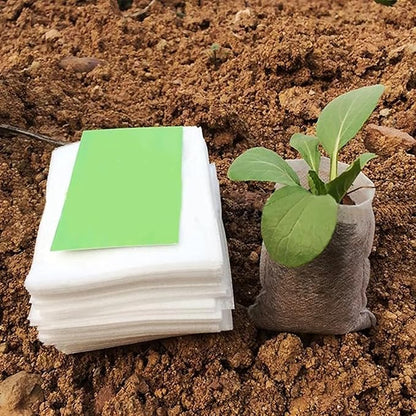 100PCS Plant Grow Bags, Non-Woven Plant Nursery Bags Fabric Seedling Pots for Garden