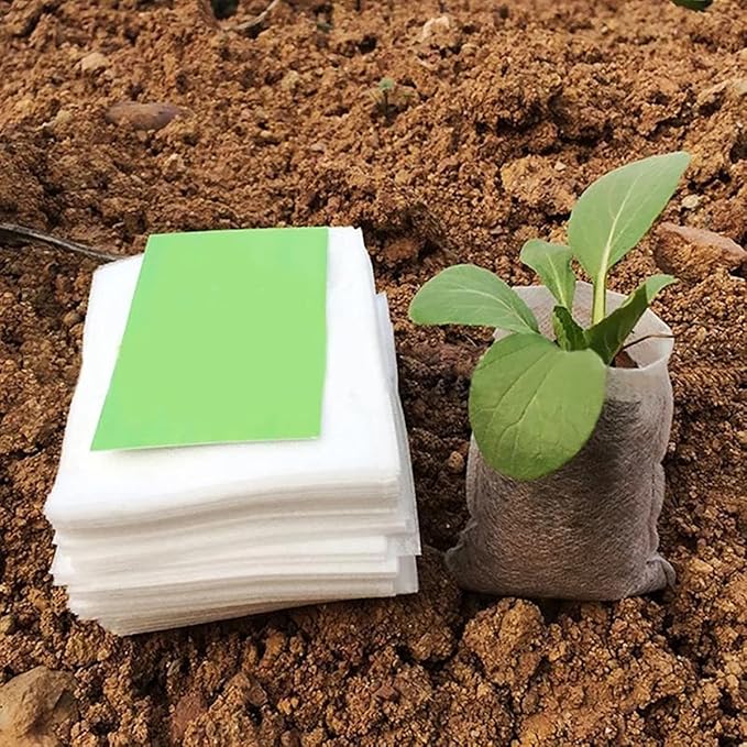 100PCS Plant Grow Bags, Non-Woven Plant Nursery Bags Fabric Seedling Pots for Garden