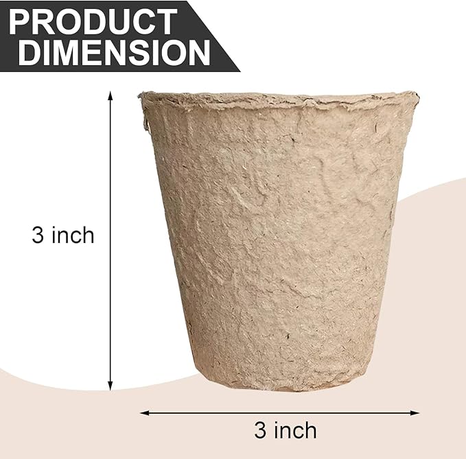 Biodegradable Peat Pots Set (10-Piece)