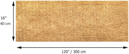 16x120 inch Natural Coconut Coir Liner Sheets Coco Fiber Roll Coco Mat for Planter Flower Basket Liner Garden Decoration Animal Pet Pad