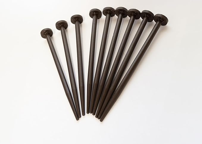 8" Plastic Stake KIT (9-Pack) (Brown)