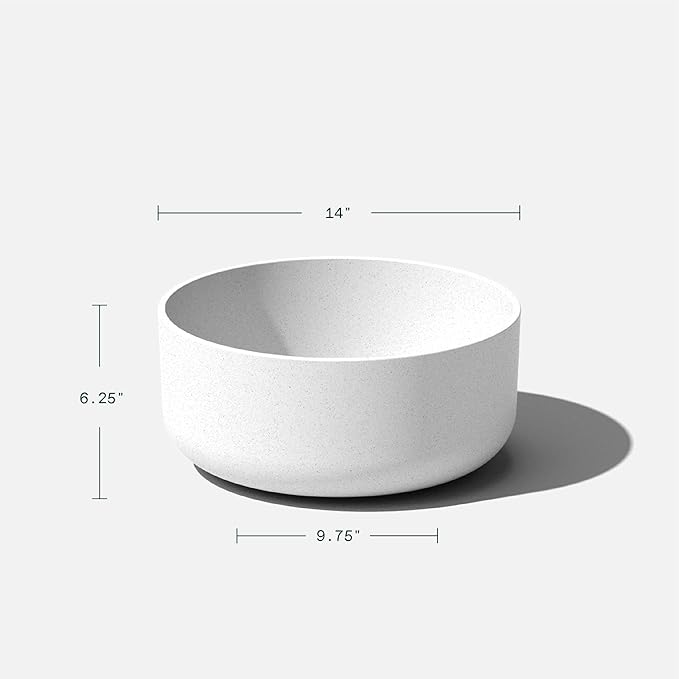Veradek Mason Series Kona Bowl Planter - Round Planter for Indoor or Outdoor Tabletop/Balcony | Durable Plastic-Stone Composite Material | Modern Décor for Flowers, Succulents, Small Plants