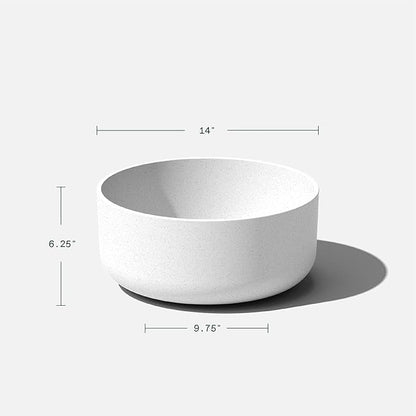 Veradek Mason Series Kona Bowl Planter - Round Planter for Indoor or Outdoor Tabletop/Balcony | Durable Plastic-Stone Composite Material | Modern Décor for Flowers, Succulents, Small Plants