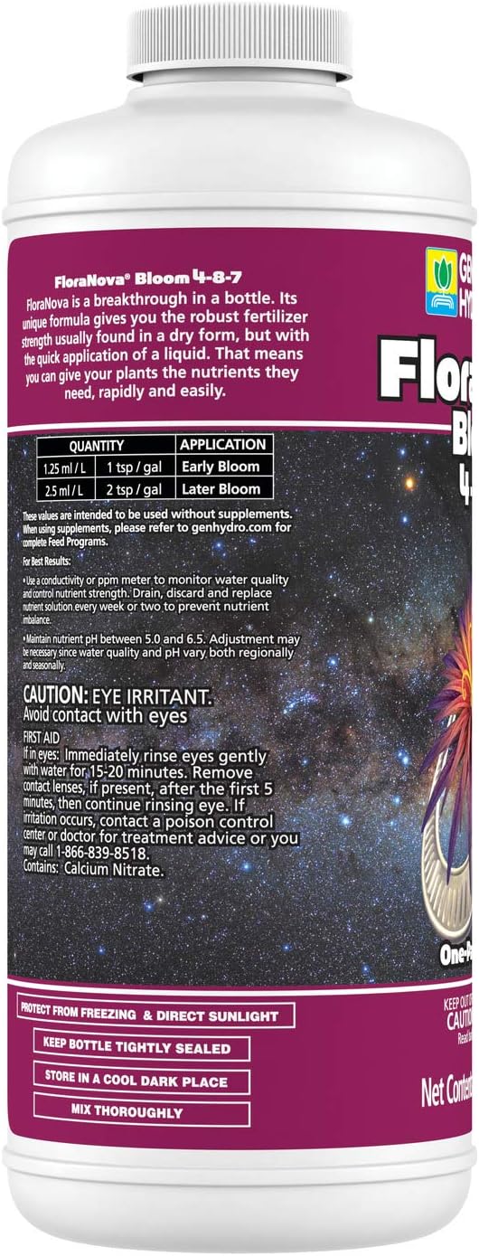 General Hydroponics GH1632 Flora Nova Bloom, Quart, 1