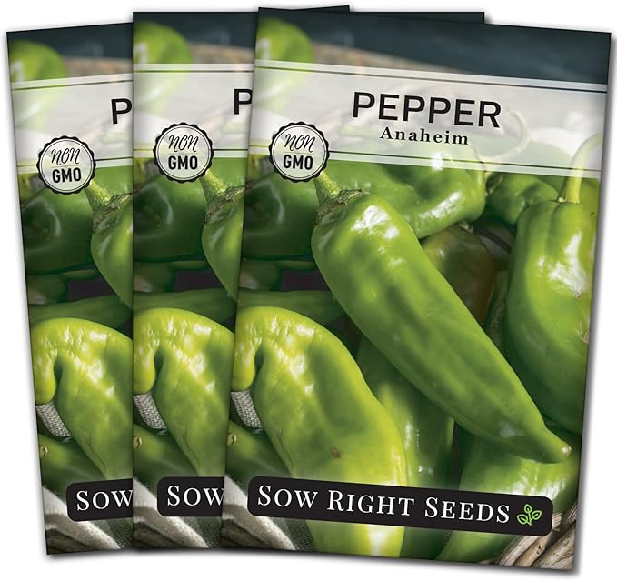 Sow Right Seeds - Anaheim Pepper Seeds for Planting - Non-GMO Heirloom Packet with Instructions to Plant an Outdoor Home Vegetable Garden - Productive and Hot Chili Peppers - Hydroponics Growing (3)