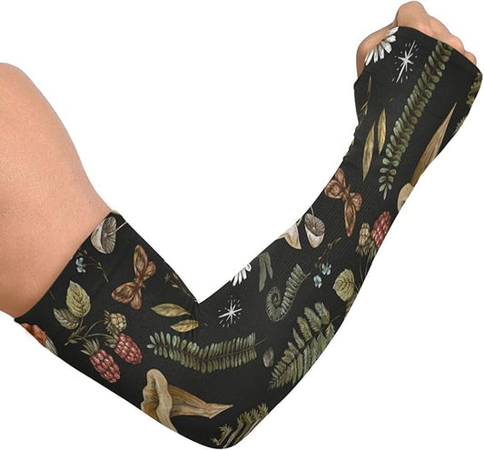 Wamika Gardening Sleeves Spring Globe Daisy Flowers Farm Sun Protective Arm Sleeves with Tumb Hole