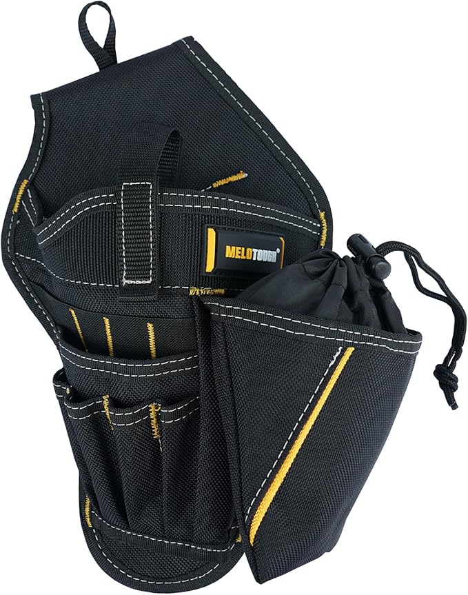 MELOTOUGH Drill Holster Impact Driver Holster with Bit Pouch Heavy Duty Impact Holster for Tool Belt