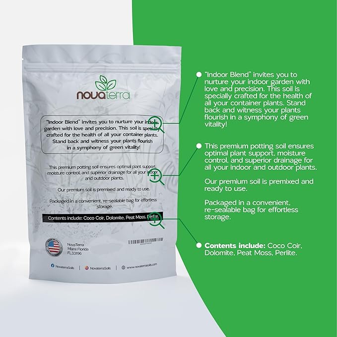Potting Soil Indoor Plants Soil for Indoor Plants Potting Mix planters Food Plant Food for houseplants Fertilizer Free 2 oz Bag of Fertilizer Pellets Inside 2.4 Qts