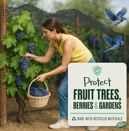 Dalen Bird X Protective Mesh Netting - Keep Birds and Pests Away from Your Garden – Non Toxic - Made in The USA - 28' x 28'
