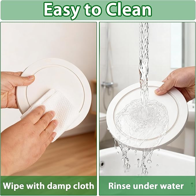Plant Saucer Flower Pot Saucers Plant Trays for Pots Instant Dry Diatomaceous Earth Round Plant Drip Trays for Indoors Keeping Counter and Floors Dry and Clean (2Pcs White Small)