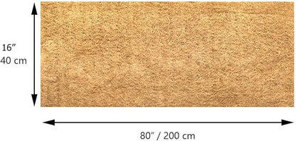 16x80 inch Natural Coconut Coir Liner Sheets Coco Fiber Roll Coco Mat for Planter Flower Basket Liner Garden Decoration Animal Pet Pad